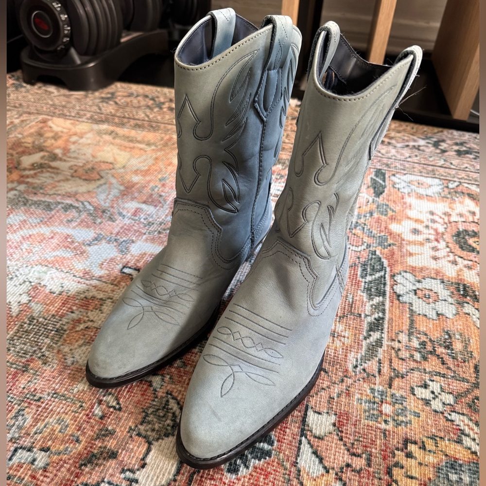 Blue Cowboy Cowgirl Boots 8.5 Made in Spain